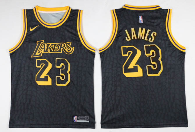 Men Los Angeles Lakers #23 James Black Game Nike NBA Jerseys1->->NBA Jersey